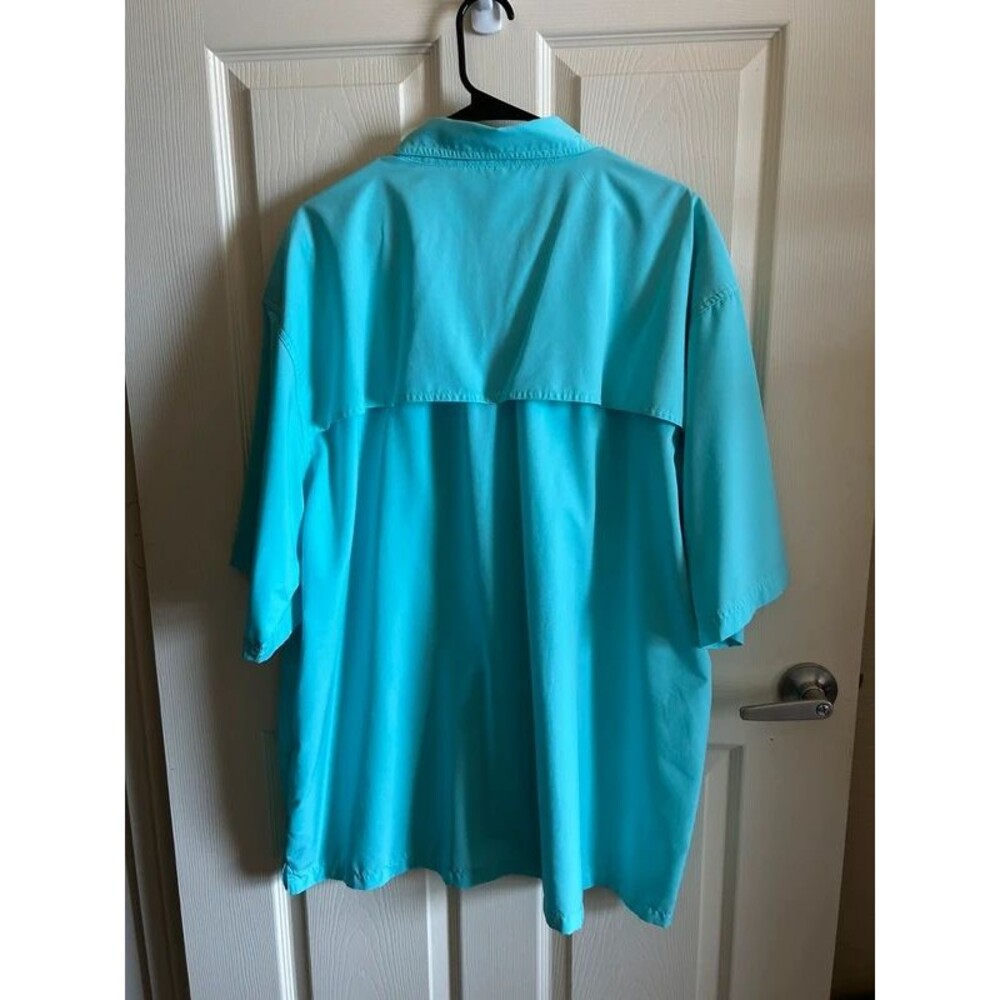 Bimini Bay Outfitters Ltd. Fishing Shirt 3XL Mint Green Short Sleeve Vented Back - Picture 2 of 4